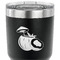 Coconut and Leaves 30 oz Stainless Steel Ringneck Tumbler - Black - CLOSE UP