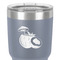Coconut and Leaves 30 oz Stainless Steel Ringneck Tumbler - Grey - Close Up