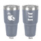 Coconut and Leaves 30 oz Stainless Steel Tumbler - Grey - Double-Sided (Personalized)