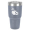 Coconut and Leaves 30 oz Stainless Steel Ringneck Tumbler - Grey - Front