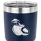 Coconut and Leaves 30 oz Stainless Steel Ringneck Tumbler - Navy - CLOSE UP