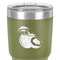 Coconut and Leaves 30 oz Stainless Steel Ringneck Tumbler - Olive - Close Up