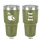 Coconut and Leaves 30 oz Stainless Steel Tumbler - Olive - Double-Sided (Personalized)