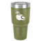 Coconut and Leaves 30 oz Stainless Steel Ringneck Tumbler - Olive - Front