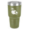 Coconut and Leaves 30 oz Stainless Steel Tumbler - Olive - Single-Sided
