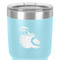 Coconut and Leaves 30 oz Stainless Steel Ringneck Tumbler - Teal - Close Up