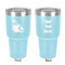 Coconut and Leaves 30 oz Stainless Steel Tumbler - Teal - Double-Sided (Personalized)