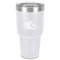 Coconut and Leaves 30 oz Stainless Steel Ringneck Tumbler - White - Front
