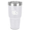Coconut and Leaves 30 oz Stainless Steel Tumbler - White - Single-Sided