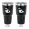 Coconut and Leaves 30 oz Stainless Steel Ringneck Tumblers - Black - Double Sided - APPROVAL