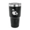 Coconut and Leaves 30 oz Stainless Steel Ringneck Tumblers - Black - FRONT