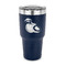 Coconut and Leaves 30 oz Stainless Steel Ringneck Tumblers - Navy - FRONT