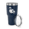 Coconut and Leaves 30 oz Stainless Steel Ringneck Tumblers - Navy - LID OFF