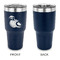 Coconut and Leaves 30 oz Stainless Steel Ringneck Tumblers - Navy - Single Sided - APPROVAL