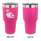 Coconut and Leaves 30 oz Stainless Steel Ringneck Tumblers - Pink - Single Sided - APPROVAL