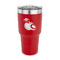 Coconut and Leaves 30 oz Stainless Steel Ringneck Tumblers - Red - FRONT