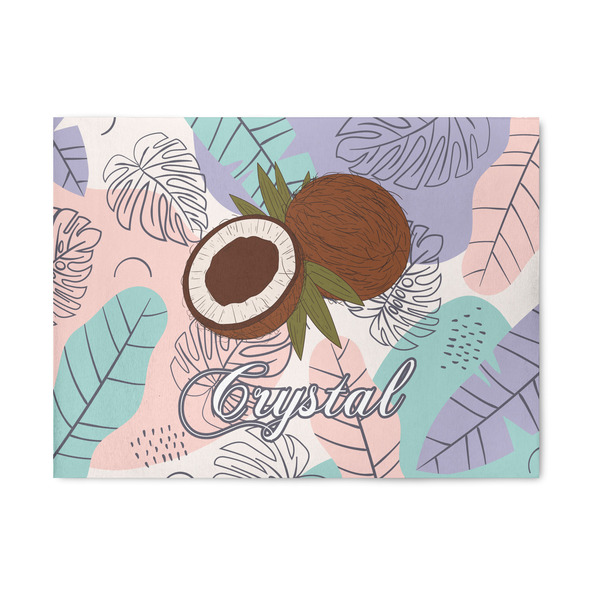 Custom Coconut and Leaves Area Rug (Personalized)