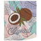 Coconut and Leaves Sherpa Throw Blanket (Personalized)