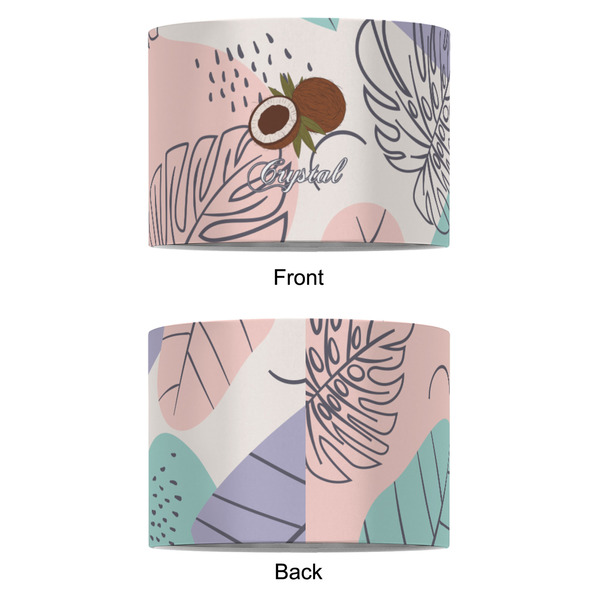 Coconut and Leaves 8" Drum Lampshade - APPROVAL (Fabric)