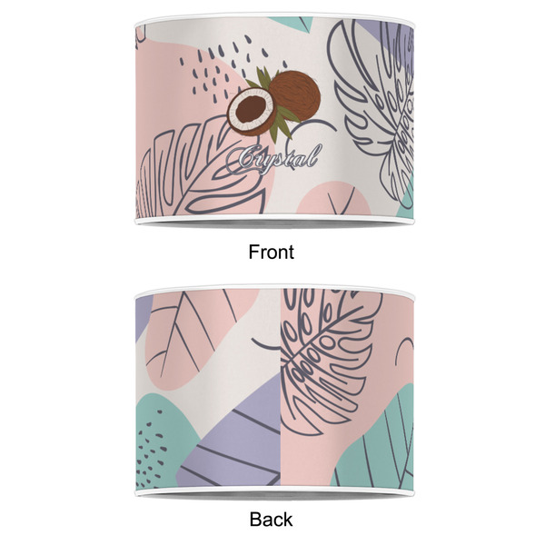 Coconut and Leaves 8" Drum Lampshade - APPROVAL (Poly Film)