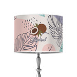 Coconut and Leaves 8" Drum Lamp Shade - Poly-film (Personalized)