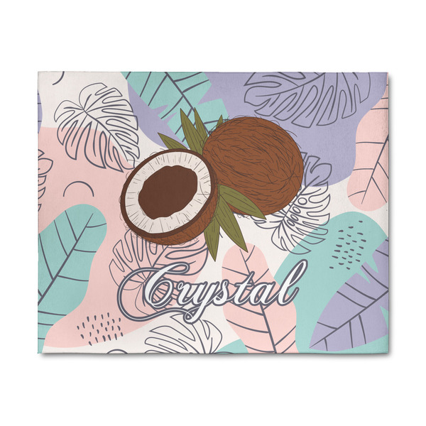 Custom Coconut and Leaves 8' x 10' Indoor Area Rug (Personalized)