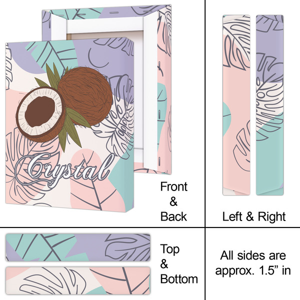 Coconut and Leaves 8x10 - Canvas Print - Approval