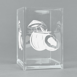 Coconut and Leaves Acrylic Pen Holder