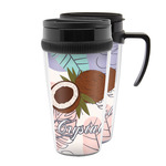 Coconut and Leaves Acrylic Travel Mug (Personalized)