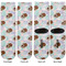 Coconut and Leaves Adult Crew Socks - Double Pair - Front and Back - Apvl