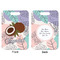 Coconut and Leaves Aluminum Luggage Tag (Front + Back)