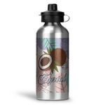 Coconut and Leaves Water Bottles - 20 oz - Aluminum (Personalized)
