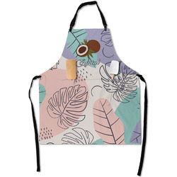 Coconut and Leaves Apron With Pockets w/ Name or Text