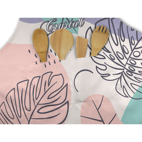 Coconut and Leaves Apron - Pocket Detail with Props