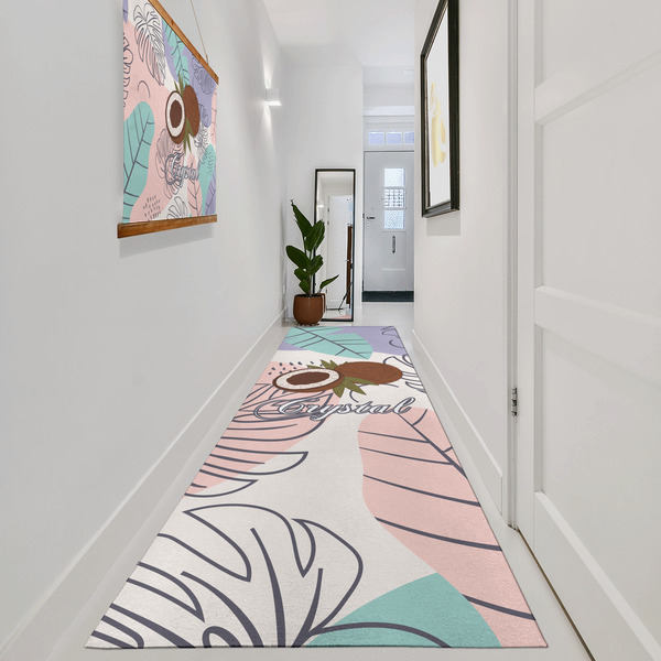 Coconut and Leaves Area Rug Sizes - In Context (vertical)