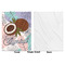 Coconut and Leaves Baby Blanket (Single Sided - Printed Front, White Back)