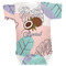 Coconut and Leaves Baby Bodysuit 3-6 w/ Name or Text