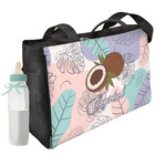 Coconut and Leaves Diaper Bag w/ Name or Text