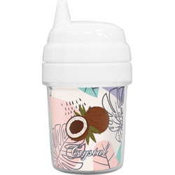 Coconut and Leaves Baby Sippy Cup (Personalized)