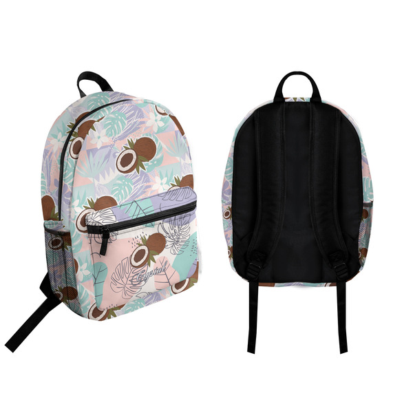 Coconut and Leaves Backpack front and back - Apvl