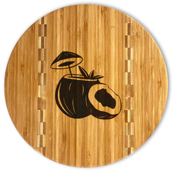 Coconut and Leaves Bamboo Cutting Board