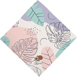Coconut and Leaves Dog Bandana Scarf w/ Name or Text
