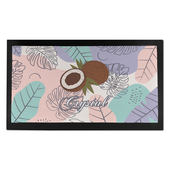 Coconut and Leaves Bar Mat - Small - FRONT