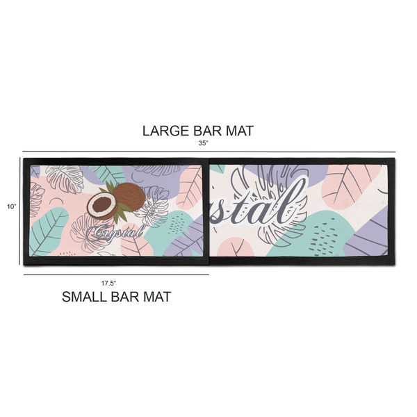 Coconut and Leaves Bar Mats - Sizing Chart
