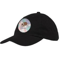 Coconut and Leaves Baseball Cap - Black (Personalized)