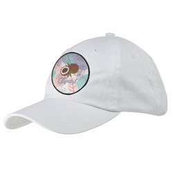Coconut and Leaves Baseball Cap - White (Personalized)