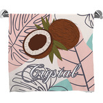 Coconut and Leaves Bath Towel w/ Name or Text