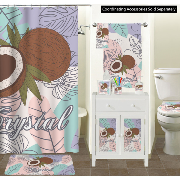 Coconut and Leaves Bathroom Scene