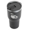 Coconut and Leaves Black RTIC Tumbler - (Above Angle)