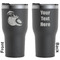 Coconut and Leaves Black RTIC Tumbler - Front and Back